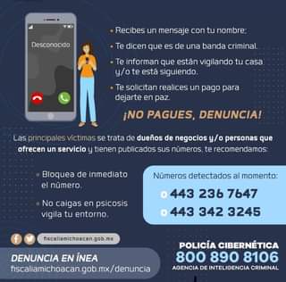 Evita la extorsión telefónica